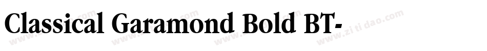 Classical Garamond Bold BT字体转换
